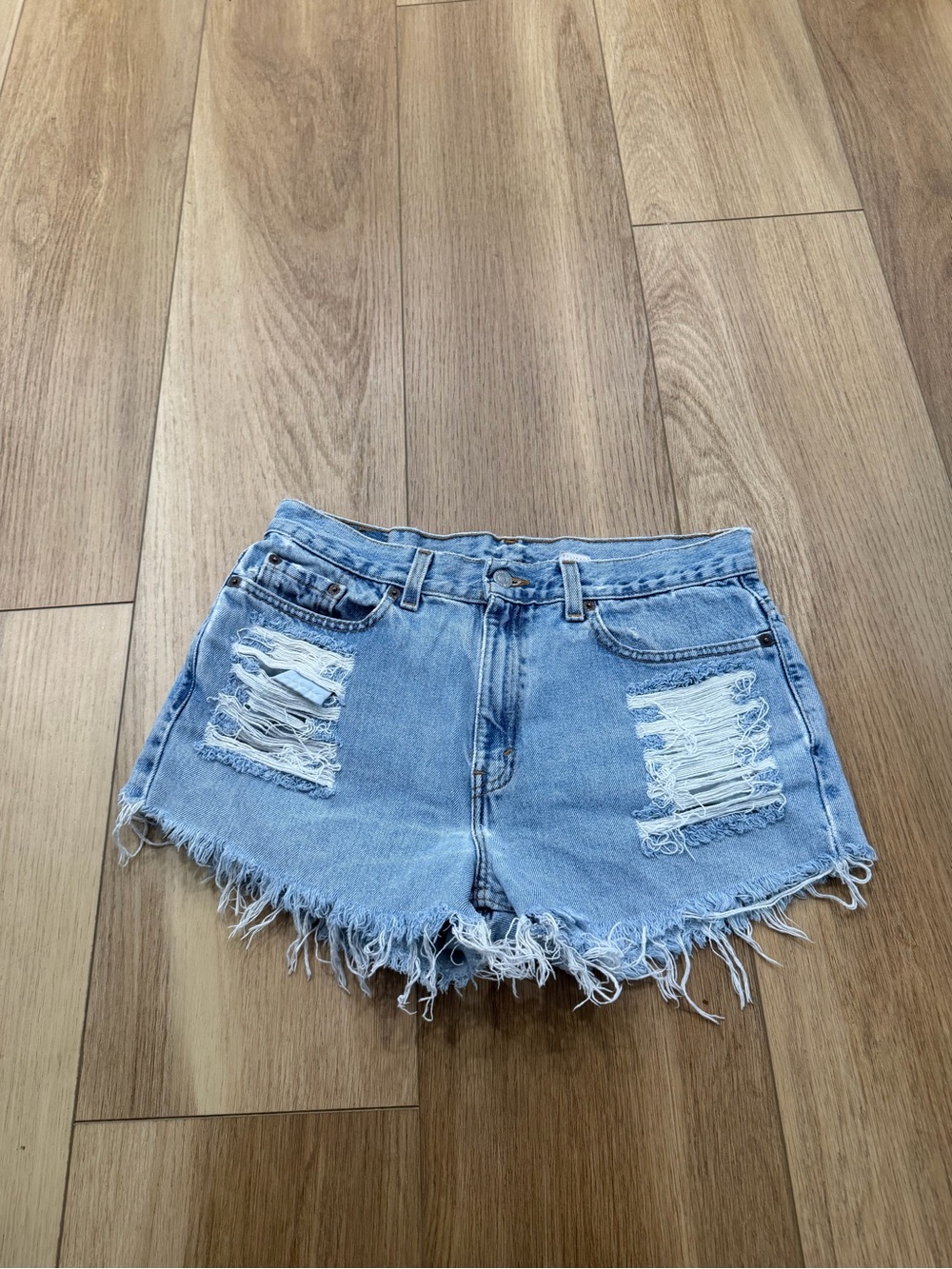 Levi’s vintage Distressed Light Blue Denim Women's Shorts